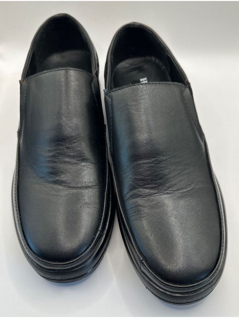 Hummer by Roper Unisex Black Leather Dress Loafers Anti-Slip Size EU 41